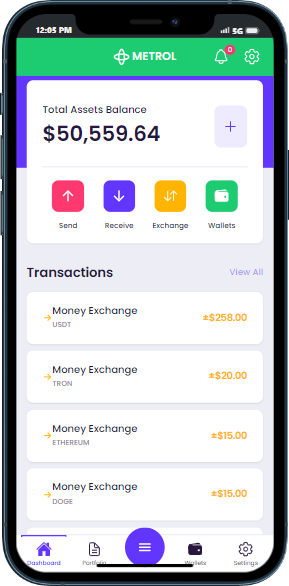 metrolwallet light mode